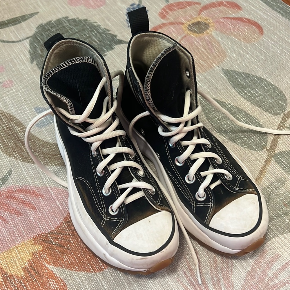 Converse Run Star Hike High Black Gum Unisex  Platform Sneaker 166800C